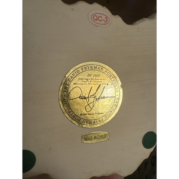 Vintage 1997 David Frykman Portfolio DF1038 Santa & Polar Bear Cubs Figurine 8" - Picture 6 of 14